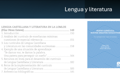 Capítulo 6 del libro Nuevo currículo, nuevos desafíos. Lengua y literatura